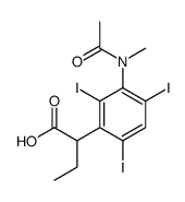 2-[2,4,6-Triiodo-3-[N-methyl(acetyl)amino]phenyl]butyric acid结构式