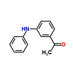 1-(3-苯基氨基苯基)-乙酮结构式