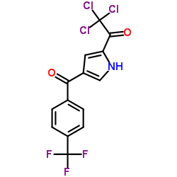 2,2,2-Trichloro-1-{4-[4-(trifluoromethyl)benzoyl]-1H-pyrrol-2-yl}ethanone结构式