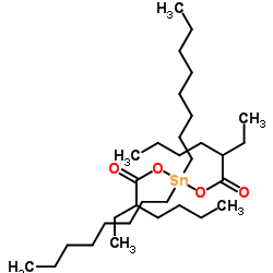 2-乙基-己酸 1,1'-(二辛基锡烷亚基)酯结构式