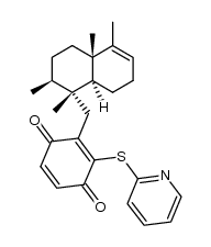 2-(pyridin-2-ylthio)-3-(((1R,2S,4aS,8aS)-1,2,4a,5-tetramethyl-1,2,3,4,4a,7,8,8a-octahydronaphthalen-1-yl)methyl)cyclohexa-2,5-diene-1,4-dione结构式