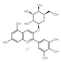 氯化飞燕草素-3-O-半乳糖苷结构式