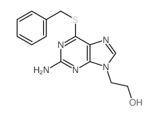 9H-Purine-9-ethanol,2-amino-6-[(phenylmethyl)thio]-结构式