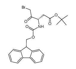 tert-butyl 3-((((9H-fluoren-9-yl)methoxy)carbonyl)amino)-5-bromo-4-oxopentanoate结构式