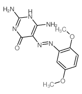 4(3H)-Pyrimidinone,2,6-diamino-5-[2-(2,5-dimethoxyphenyl)diazenyl]-结构式