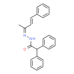 N'-(1-methyl-3-phenyl-2-propen-1-ylidene)-2,2-diphenylacetohydrazide结构式