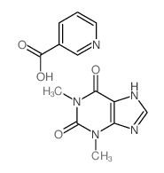 1,3-dimethyl-7H-purine-2,6-dione; pyridine-3-carboxylic acid结构式