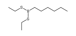 Hexyldithioborsaeure-diaethylester Structure