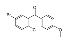 5-溴-2-氯苯基-4-乙氧基苯基-甲酮结构式