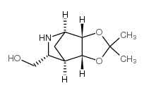 4,7-Methano-1,3-dioxolo[4,5-c]pyridine-6-methanol,hexahydro-2,2-dimethyl-,(3aS,4R,6R,7R,7aR)-(9CI) Structure