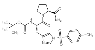 ((s)-1-((s)-2-氨基甲酰吡咯烷-1-基)-1-氧代-3-(1-甲苯磺酰-1H-咪唑-4-基)丙烷-2-基)氨基甲酸叔丁酯结构式