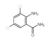 2-amino-3,5-dichloro-benzamide结构式