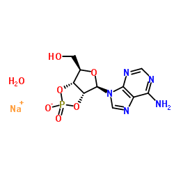 腺苷2':3'-循环磷酸钠盐结构式