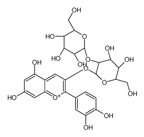 矢车菊-3-O-槐糖苷氯化物图片