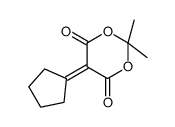 5-cyclopentylidene-2,2-dimethyl-1,3-dioxane-4,6-dione结构式