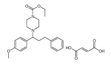 (E)-but-2-enedioic acid,ethyl 4-[1-(4-methoxyphenyl)-3-phenylpropyl]piperazine-1-carboxylate结构式
