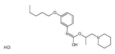 1-piperidin-1-ium-1-ylpropan-2-yl N-(3-pentoxyphenyl)carbamate,chloride Structure