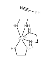 Cobalt (2+), (2-aminoethanethiolato-N,S)bis(1,2-ethanediamine-N, N)-, (OC-6-33)-, dithiocyanate结构式