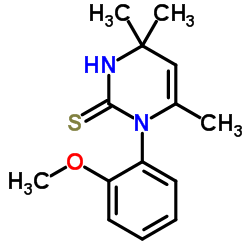 2-pyrimidinethiol, 1,4-dihydro-1-(2-methoxyphenyl)-4,4,6-trimethyl- Structure
