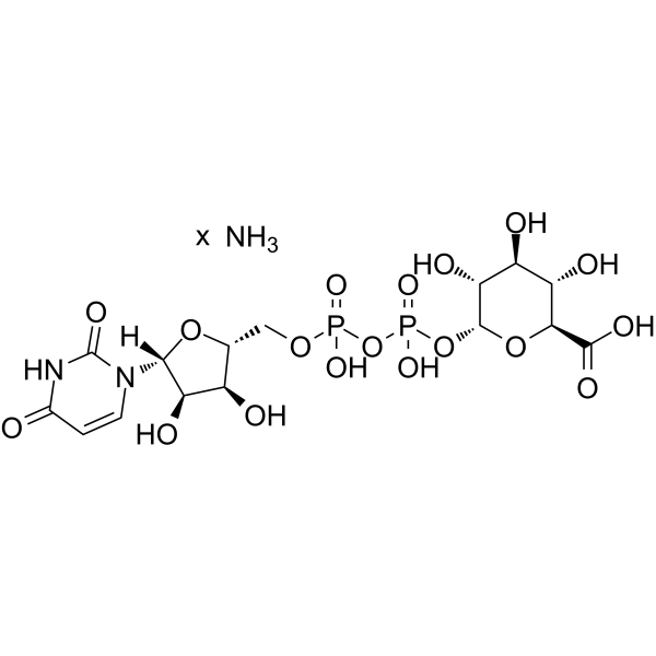 尿苷-5′-二磷酸葡糖醛酸 铵盐结构式