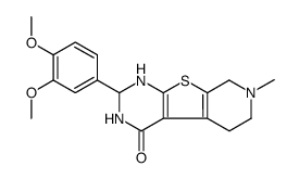2-(3,4-dimethoxyphenyl)-7-methyl-1,2,3,5,6,8-hexahydropyrido[2,3]thieno[2,4-d]pyrimidin-4-one Structure