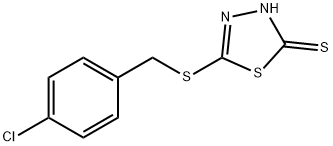 5-{[(4-氯苯基)甲基]硫烷基}-1,3,4-噻二唑-2-硫醇结构式