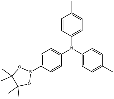 4-硼酸片呐醇酯-4,4-二甲基三苯胺结构式