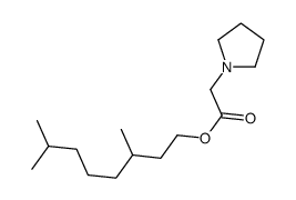 3,7-dimethyloctyl 2-pyrrolidin-1-ylacetate结构式