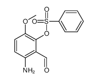 (3-amino-2-formyl-6-methoxyphenyl) benzenesulfonate结构式