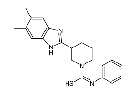 1-Piperidinecarbothioamide,3-(5,6-dimethyl-1H-benzimidazol-2-yl)-N-phenyl-(9CI)结构式
