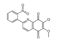 7-chloro-6-methoxy-2-(2-nitrophenyl)quinoline-5,8-dione结构式