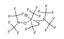 bis{bis(trifluoromethyl)aminooxy}-bis(trifluoromethyl)bromophosphorane结构式