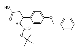 3-(4-(benzyloxy)phenyl)-3-((tert-butoxycarbonyl)amino)propanoic acid结构式