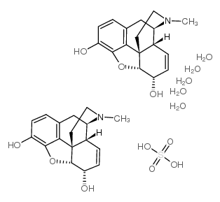 morphine sulfate pentahydrate Structure