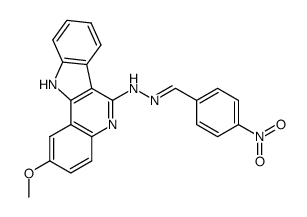 [(2-methoxy-11H-indolo[3,2-c]quinolin-6-yl)hydrazono](4-nitrophenyl)methane结构式