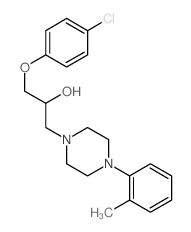 .alpha.-(p-Chlorophenoxymethyl)-4-(o-tolyl)-1-piperazineethanol结构式