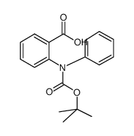 2-(叔丁氧羰基苯氨基)苯甲酸结构式