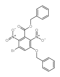 3-溴-5-苄氧基-2,6-二硝基苯甲酸苄酯结构式