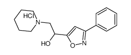 1-(3-phenyl-1,2-oxazol-5-yl)-2-piperidin-1-ylethanol,hydrochloride Structure