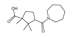 3-(azepane-1-carbonyl)-1,2,2-trimethylcyclopentane-1-carboxylic acid结构式