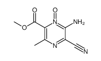 2-Amino-6-(carbomethoxy)-3-cyano-5-methylpyrazine 1-oxide Structure