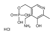 [4-(aminomethyl)-5-hydroxy-6-methylpyridin-3-yl]methyl dihydrogen phosphate,hydrochloride Structure