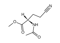 methyl (S)-2-acetamido-4-cyanobutanoate结构式