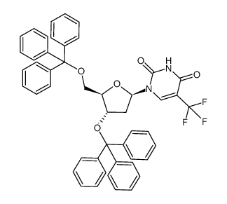 5-(trifluoromethyl)-3',5'-di-O-trityl-2'-deoxyuridine Structure