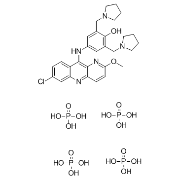 Pyronaridine tetraphosphate structure