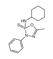 2-(cyclohexylamino)-5-methyl-3-phenyl-Δ4-1,3,4,2-oxadiazaphospholine 2-sulfide结构式