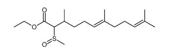 ethyl 3,7,11-trimethyl-2-(methylsulfinyl)dodeca-6,10-dienoate结构式