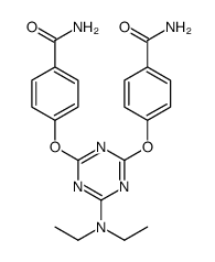 4-[[4-(4-carbamoylphenoxy)-6-(diethylamino)-1,3,5-triazin-2-yl]oxy]benzamide结构式