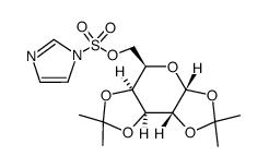 1,2:3,4-di-O-isopropylidene-6-O-(N-imidazole-1-sulfonyl)-α-D-galactopyranose结构式