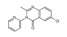 6-chloro-2-methyl-3-pyridin-2-ylquinazolin-4-one结构式